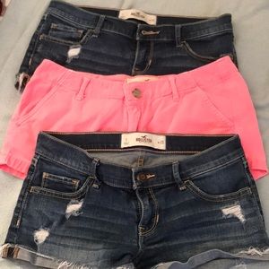 Bundle of 3 Hollister shorts